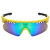 Spiuk Occhiali Aloha con lenti a specchio verdi, unisex, giallo