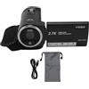 Generic Videocamera da 50 MP, registratore video digitale con risoluzione 2,7K HD e zoom digitale 16x, schermo ruotabile da 2,8 pollici, porta USB e filetto da 1/4 di pollice per vlogging (16 GB)