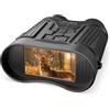 Wolfeevo Occhiali per visione notturna, binocolo 4K HD per visione notturna con zoom digitale 7X, schermo HD da 3 pollici e batteria ricaricabile per campeggio e sicurezza, con scheda TF da 32 GB per foto e
