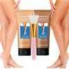 HOUKUNKA Trucco per le gambe impermeabile senza trasferimento, lozione per il trucco delle gambe, trucco per coprire le vene delle gambe, Trucco per coprire la cicatrice del corpo (#2+#3)