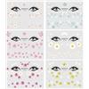 Lguaquanx 6 Fogli Tatuaggi Temporanei Viso, Glitter Fiori Adesivi Tatuaggi, Adesivi Viso Set Tatuaggi Adesivi Temporanei, Adesivi per Donne Bambina Ragazze, Festival Halloween Carnevale Feste Feste in Costume
