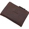 myledershop Portafoglio in pelle bovina con protezione RFID e NFC, marrone, Einheitsgröße, Moderno