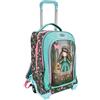 SANTORO Gorjuss Zaino Trolley Woodland Zaino Estensibile con Ruote per Bambina Design Originale con Bimba e Funghi, Manico Telescopico, Spallacci Imbottiti e Base Rinforzata Ideale per Viaggi