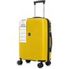 R.Leone Valigia da 1 Fino a Set 3 Bagaglio a mano 55x40x20 Ryanair, Medio, Grande Ultra Strong Antiurto Resistente Trolley rigido leggero 8 ruote in Polipropilene 9188 (Giallo, M Valigia Media)