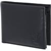 Oxmox Pelle portafoglio Leather RFID Protect Querscheinbörse Frog 2.0 Embossed Black nero