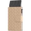 ProWallet Plus - Portacarte - 8 carte, banconote e monete - Portacarte con cerniera - RFID - Piccolo porta carte di credito - Portafoglio elegante (Woven Beige)