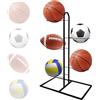 WIYETY Supporto verticale a 5 livelli: supporto per palloni da calcio, supporto per palline, basket, colore nero