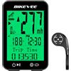 Bikevee Computer per bicicletta GPS senza fili, tachimetro per bicicletta, IPX7, impermeabile, display da 2,4 pollici, con inclinazione della temperatura, altezza, avvio automatico, stop, KMH, MPH, 9