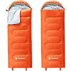 SPRINGOS Sacco a pelo con cappuccio, per campeggio, trekking, ciclismo, caldo, leggero, capiente, 73 x 205 cm, con sacchetto