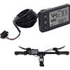 Goshyda Computer da Bici S866, Misuratore LCD per Display per Bicicletta Elettrica, Pannello di Controllo per Scooter Elettrico 24V 36V 48V con Spina SM, Contachilometri per Bici, per Manubri da 22,2 Mm/0,9 P