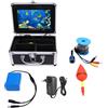 Sxhlseller Fotocamera per Pesca Subacquea, Ecoscandaglio HD da 5 MP 1080P con Schermo da 7 Pollici 1500cd, Cavo da 30 M, 8 Luci LED, per Acquacoltura da Pesca su Zattera da Sul (Spina UE 800 W)