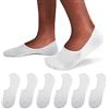SIXDAYSOX No Show Socks - Confezione da 6/8 paia di calzini invisibili a taglio basso, antiscivolo, taglia 38-44, taglia 36, colore bianco puro, 38-44, 6 Bianco Puro, 4-10.5 UK