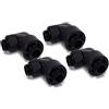 ALPHACOOL Raccordo a compressione Alphacool Eiszapfen 16/10mm girevole 90' G1/4 Nero 4pz [17613]