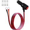 LANMINGLEL Connettore presa accendisigari per terminale ad O Ring, cavo con interruttore, 12 V-24 V, prolunghe per accendisigari auto con fusibile 15A per inverter auto e pompa ad aria (1M)