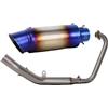 NLNPFGHVZY Terminale Di Scarico Moto Per Zontes ZT125 ZT 125 U1 G1 Z1 Z2 2021-2025 Collettore In Acciaio Inox Connect S1 Marmitta Motorcycle Muffler Exhaust Slip On(F)
