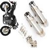HEATE Accessori per Honda Hornet 900 2001 2002 2003 2004 2005 2006 2007 2008 2009 CB 900 Hornet CB900F Fuga Slip-on Silenziatore di Scarico per Moto Tubo di Collegamento Medio Accessori