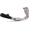 XVGUOYAN Motocicletta Silenziatore Scarico Per Triumph Trident 660 2021-2024 Sistema Scarico Moto Con Marmitta Carbonio A Tre Strati Tubo Collegamento Anteriore Set Completo(B)