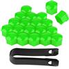 KIMISS 20pcs 17mm copridadi per ruote,dado ruota auto auto protezione vite protezione tappo antifurto(verde)