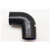 autobahn88 Curva per Tubo Flessibile in Silicone automobilistico, accoppiatore a Gomito a 90 Gradi, ID= 1 (25 mm), Lunghezza Gamba 3,13 (80 mm), Spessore Parete= 0,16 (4 mm), 3 Strati, Nero