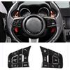 DIYUCAR per Jaguar XE XF F-PACE E-PACE F-Type F-Type F-Type in lega di alluminio nero pulsante volante auto paillettes decorativo protezione adesivo accessori (stile C)