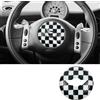 Generic Generisch Coprisvolgimento del volante, decorazione, compatibile con Mini Cooper (a quadri, R50 R53 berlina R52 cabrio 2000-2006)