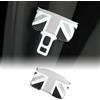 FDAIUN Clip per cintura di sicurezza in pelle per mini cooper F54 F55 F56 F57 F60 R55 R56 R60 R61 regolazione cintura di sicurezza automatica tracolla posizionatore accessori (1 grigio L)