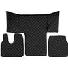 F-CORE Tappetini copricofani camion compatibile per MAN TGS TGM TGL 01.13-12.19 L CAB LX CAB NERO