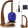 Huamirra Svolgitore di Lana, Supporto Magnetico Rotante in Legno per Filati, Portabobina Magnetico in Lana, Avvolgitore in Legno, con Accessori di Montaggio, per Lavori a Maglia(Colore Retrò)