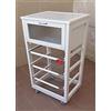 LEGNO LINE ROBERTO Portaverdure legno mattonelle + portapane bianco carrello portatutto prodotto made in italy