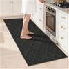 COSY HOMEER Tappeto da cucina antiscivolo, 50 x 150 cm, per cucina, corridoio, soggiorno, colore nero