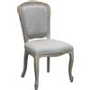 milani home MilaniHome.it - Sedia Vintage in Tessuto di Design Moderno Vintage cm 52x49x90 HDI coloreGrigio
