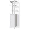 Vicco Mobile bagno alto Bianco, Bianco, 40 x 160 cm, per la conservazione con vani a giorno e ripiani