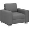 vidaXL Poltrona Sofa Grigio scuro 100 cm Tessuto, Divano elegante, comodo, design moderno, forma rettangolare, cuscino in schiuma, rivestimento traspirante per soggiorno