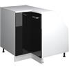 Vicco Mobile cucina angolare per sottotetto R-Line, Nero lucido, 75.6 cm con 1 porta, carcassa dell'armadio profondità 60 cm, per la libera combinazione all'interno di sistemi cucina modulari