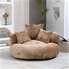 SUKY Lazy Divano durevole e confortevole Lounger con schienale alto Sitzsack poltrona divano con TRE cuscini, per interni ed esterni, singola poltrona divano Gaming per camera da letto, ufficio, 108 x 108