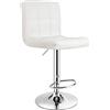 GIANTEX Sgabello da Bar o Cucina,Regolabili in Altezza 65 - 85 cm, Girevole a 360° con Schienale e Poggiapiedi, Sgabello da Bistrò, Portata Fino a 150 kg