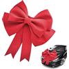 VOSSOT Grande Fiocco Rosso 50x60cm,Fiocco Decorativo per Fai da Te in Eva con Nastro Adesivo e Fascette, Ideale per Natale, Matrimonio, Festa, vetrina e Confezioni Regalo