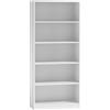 ARREDO DA CASA Libreria Moderna 182x60 Cm Con 4 Ripiani - Scaffale Per Ufficio E Cameretta, Facile Da Pulire E Montare, Vari Colori LBT2 (Bianco)