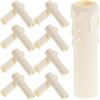 OKUMEYR Portacandele in Plastica Bianca 20 Pezzi Manicotti per Portalampada, Accessori per Lampadari Decorativi da Parete per Soggiorno e Corridoio