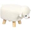 Kesper - Pouf design pecora - ca. 47 × 25 × 25 cm - legno di pino FSC - poliestere - fino a 50 kg - montato - 17450
