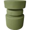 Rebecca Mobili Tavolino da divano, tavolo da caffe, Verde, in MGO, design Moderno - Misure HxLxP: 46 x 35 x 35 cm - Art. RE7287