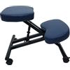 Mendler Sedia Sgabello Pouf posturale ergonomica con Ruote Altezza Regolabile HWC-E10 Ecopelle - Blu