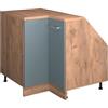 Vicco Mobile cucina angolare per sottotetto R-Line, Grigio-blu, 75.6 cm con 1 porta, carcassa dell'armadio profondità 60 cm, per la libera combinazione all'interno di sistemi cucina modulari
