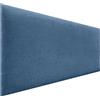 DHOME Testiera Imbottita Liscia in Tessuto Aqualine Altezza 70CM Spessore 4cm e 8cm per Parete Acustica Testiere Fonoassorbenti Letto Camera da Letto (Tessuto Blu, 135cm, Spessore 4cm)