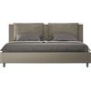 BS COM Letto matrimoniale king size contenitore imbottito 200x200 similpelle cappuccino