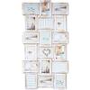 levandeo, cornice per foto con viti, per 18 foto 10x15 cm, stile barocco antico, country, nostalgico Gold/Kupfer Gewischt
