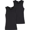 Urban Classics Ribbed Undershirt 2-Pack Uomo Canotta Nero S 100% Cotone Regular
