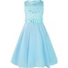 TSSOE Abito da Battesimo Bambina Abito da Sposa Ricostruzione Storica Strass Mussola Principessa Bambina Damigella d'Onore Festa di Compleanno Azzurro Chiaro 8 Anni