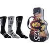 PERRI'S SOCKS - Latte per chitarra con licenza con 3 paia di calzini, Nero/Bianco/Antracite, 7-12