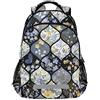 Mnsruu Zaino scuola patchwork floreale per ragazzi ragazze scuola media borse scuola elementare borsa scuola, Multicolore, Taglia unica